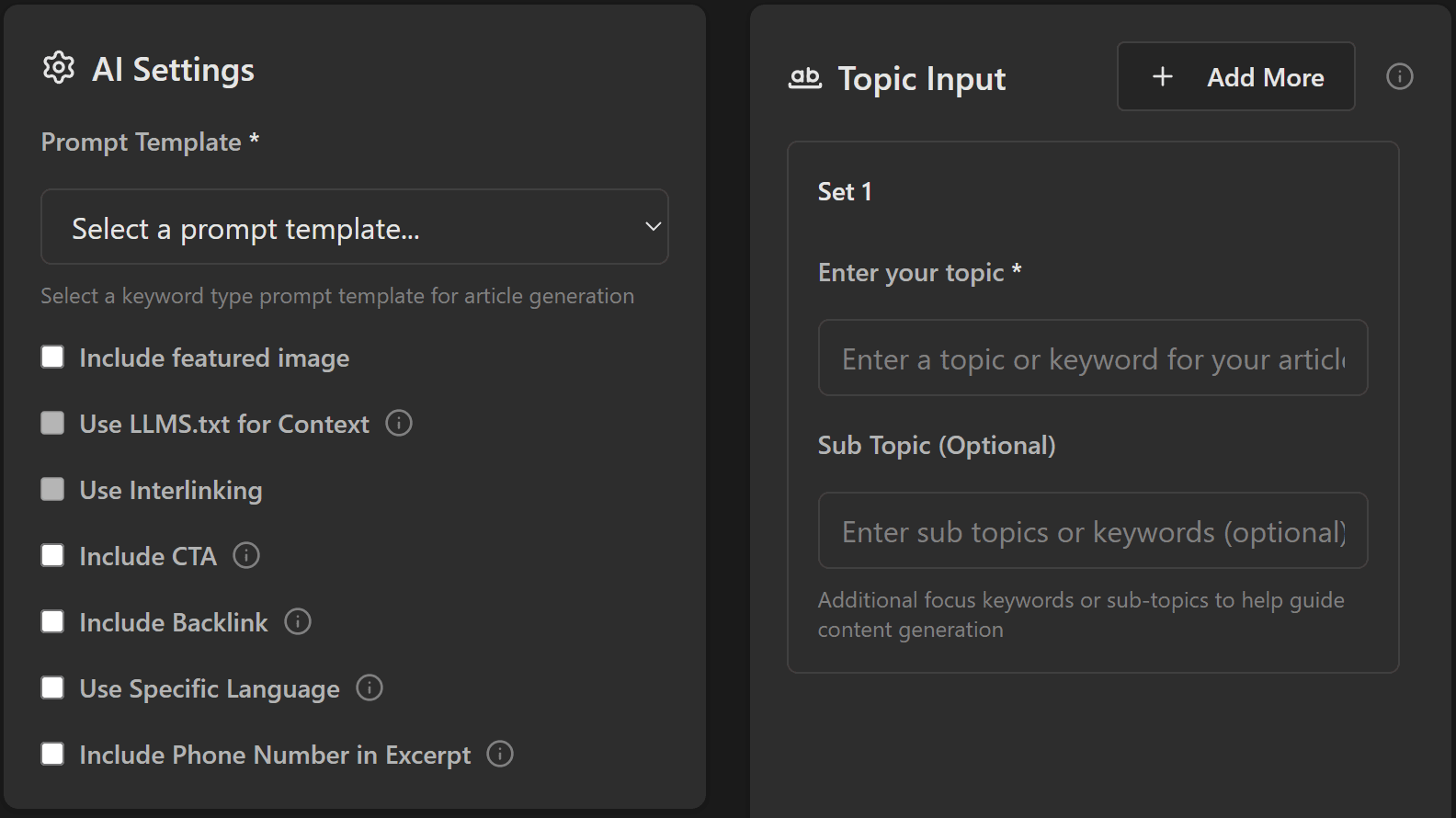 Manual Article Generator